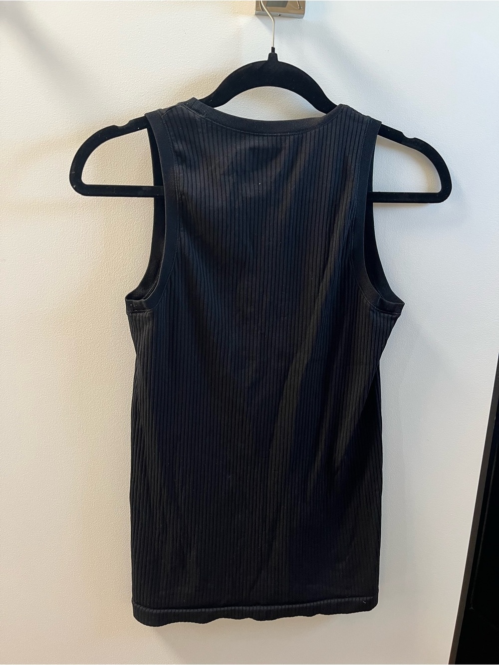 Athleta Black Ribbed Tank Top - Picture 2 of 3
